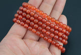 Carnelian Bracelet AAA 10mm Round Stretchy String Bracelet Natural Carnelian Bracelet 10 mm - Stone is AAA Quality Chakra Bracelets