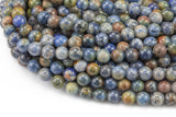 Natural Flower Sodalite Beads AAA Quality, High Quality in Round- 4mm, 6mm, 8mm, 10mm, 12mm- Full 15.5 Inch Strand- Smooth Gemstone Beads