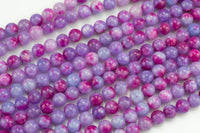 Dark Pale Charoite- JADE Smooth Round- 6mm 8mm 10mm 12mm-Full Strand 15.5 inch Strand AAA Quality