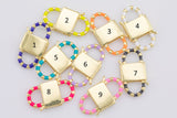 1 pc 14k Gold Clasp clicker Clasp, 14x26mm, Enamel double Clicker ends, Bracelet Necklace Clicker Connector