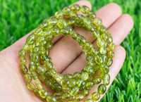 Peridot Quartz Stretchy String Oval Bracelet Crystal Gemstone Crystal Bracelets - Gemstone Nugget Bracelets Handmade Jewelry Bracelet