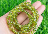 Peridot Quartz Stretchy String Oval Bracelet Crystal Gemstone Crystal Bracelets - Gemstone Nugget Bracelets Handmade Jewelry Bracelet