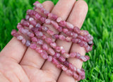 Pink Tourmaline Quartz Stretchy String Oval Bracelet Crystal Gemstone Bracelets - Gemstone Nugget Bracelets Handmade Jewelry Bracelet