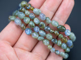 Labradorite Stretchy String Oval Bracelet Natural Gemstone Crystal Bracelets - Gemstone Nugget Bracelets Handmade Jewelry Bracelet