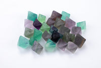 Medium Rainbow Fluorite Octahedron Crystals Cube Healing Chakra Stones about 0.8 across