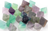 Medium Rainbow Fluorite Octahedron Crystals Cube Healing Chakra Stones about 0.8 across