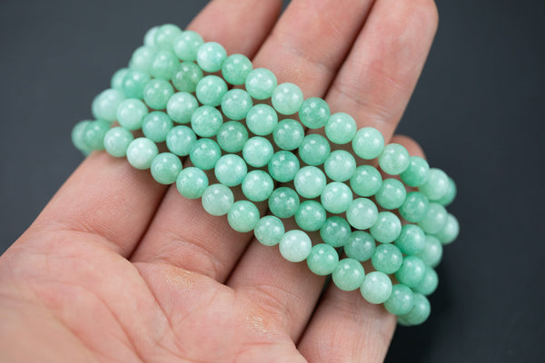 Russian Chrysoprase Bracelet 6mm Stretchy String Gemstone Bracelet Handmade Jewelry Bracelet Crystal Bracelet