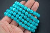 Apatite Jade Bracelet 6mm Stretchy String Gemstone Bracelet Handmade Jewelry Bracelet Crystal Bracelet