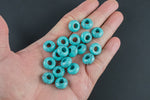 Turquoise Pi Stone 14 mm Donut