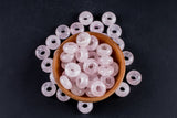 Natural Rose Quartz Pi Stone 14 mm Donut