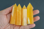 1 Pc Natural Yellow Calcite Obelisk Tower Point wand healing crystal Towers