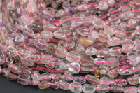 Natural Strawberry Rutilated Quartz Nuggets Beads -16 Inch strand - Wholesale pricing AAA Quality- Full 16 inch strand Gemstone Beads