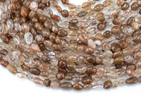 Natural Rutilated Quartz Nuggets Beads -16 Inch strand - Wholesale pricing AAA Quality- Full 16 inch strand Gemstone Beads