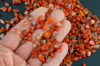 Mini Natural Carnelian Tumbled Nuggets Around .25-.5 Inches