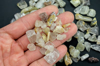 Mini Rutilated Quartz Chip Tumbled Stone - 5 pcs per order- .5-0.8 size