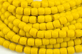 10mm Crystal Barrel -2 or 5 or 10 STRANDS- 16 Inch Strand- Yellow