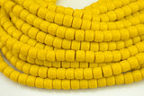 10mm Crystal Barrel -2 or 5 or 10 STRANDS- 16 Inch Strand- Yellow