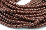 8mm Crystal Barrel -2 or 5 or 10 STRANDS- 16 Inch Strand- Brown