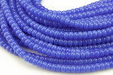 6mm Crystal Roundel -2 or 5 or 10 STRANDS- 16 Inch Strand- Pale Chalcedony