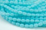 8x10mm Crystal Barrel -2 or 5 or 10 STRANDS- 16 Inch Strand- Light Aqua