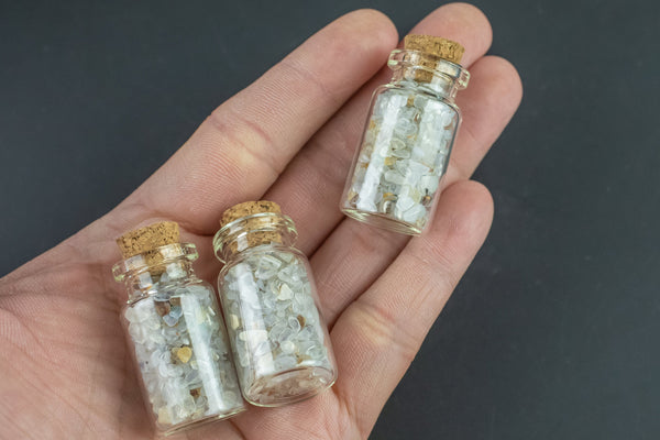 Natural Mix Quartz Gemstone Bottle