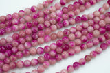 Light Plum Watermelon- JADE Smooth Round- 6mm 8mm 10mm 12mm-Full Strand 15.5 inch Strand AAA Quality