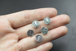 17 Saint Benedict Saint Benito Catholic Coin Beads 10mm- 1041-14462 or B84