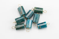 USA Gold Filled Natural Gemstone Barrel Charms Handmade Approx. 10x13mm. Made with Natural Gemstones Gold Filled Wire. Made in USA