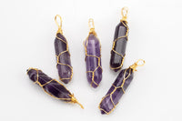 Amethyst Handwrapped in USA Healing Crystal Chakra Stone Carnelian Necklace Carnelian Jewelry Pre-charged