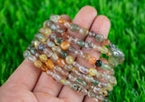 Multicolor Rutilated Quartz Gemstone Bracelet Bracelet Stretchy String Oval Bracelet Natural Gemstone Bracelets - Gemstone Nugget Bracelets