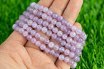 Pink Amethyst 5-6mm Bracelet Round Stretchy String Bracelet Natural Gemstone Crystal Bracelets Handmade Jewelry Bracelet Crystal Bracelet