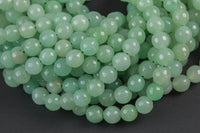 Natural Green Aventurine Beads, High Quality in Faceted Round- 4mm, 6mm, 8mm, 10mm, 12mm- in Full 15.5 Inch strand Gemstone Beads