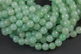 Natural Green Aventurine Beads, High Quality in Faceted Round- 4mm, 6mm, 8mm, 10mm, 12mm- in Full 15.5 Inch strand Gemstone Beads