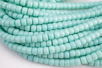 8mm Crystal Barrel -2 or 5 or 10 STRANDS- 16 Inch Strand- Light Aqua