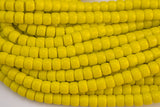 8mm Crystal Barrel -2 or 5 or 10 STRANDS- 16 Inch Strand- Yellow