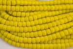 8mm Crystal Barrel -2 or 5 or 10 STRANDS- 16 Inch Strand- Yellow