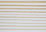 18K Gold plated Cuban Curb Chain Assortment Oval Figaro Chain High Quality Cuban Curb Chain - 1 yard / 3 feet