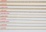 18K Gold plated Cuban Curb Chain Assortment Oval Figaro Chain High Quality Cuban Curb Chain - 1 yard / 3 feet