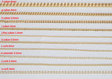 18K Gold plated Cuban Curb Chain Assortment Oval Figaro Chain High Quality Cuban Curb Chain - 1 yard / 3 feet