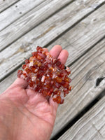 Carnelian Bracelet Stretchy String Bracelet Natural Gemstone Chips Bracelets Pre-charged Handmade Jewelry