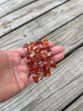 Carnelian Bracelet Stretchy String Bracelet Natural Gemstone Chips Bracelets Pre-charged Handmade Jewelry