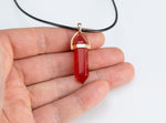 Raw Carnelian- Crystal Chakra Stone Carnelian Necklace Carnelian Jewelry Pre-charged- 45mm