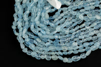 Natural Aquamarine Nuggets Beads - Around in dimensions -16 Inch strand - Wholesale pricing Gemstone Beads