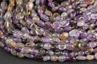 Natural Super Seven Beads - Around 5x8mm in dimensions -16 Inch strand - Wholesale pricing Gemstone Beads