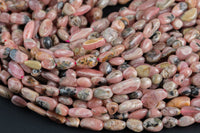 Natural Rhodochrosite Nuggets Beads - Around 5x8mm in dimensions -16 Inch strand - Wholesale pricing Gemstone Beads