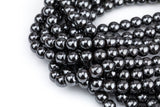 HEMATITE Gray Hematite Beads Smooth Round Beads AAA 2mm 3mm 4mm 6mm 8mm 10mm 12mm 15.5" Strand