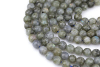 Natural Labradorite, High Quality in Faceted Round- Medium Dark 4mm, 6mm, 8mm, 10mm, 12mm, 14mm Gemstone Beads