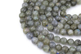 Natural Labradorite, High Quality in Faceted Round- Medium Dark 4mm, 6mm, 8mm, 10mm, 12mm, 14mm Gemstone Beads