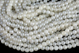 Natural Mystic Cream Agate/ Chalcedoney, Faceted Round sizes 4mm, 6mm, 8mm, 10mm, 12mm-Full Strand 15.5 inch Strand Gemstone Beads
