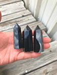 Natural Obsidian Obelisk Tower Point wand healing crystal
